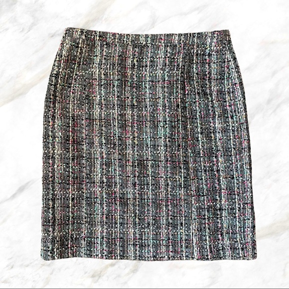 Pink Tartan Dresses & Skirts - Pink Tartan | Multicolour Tweed Mini Pencil Skirt